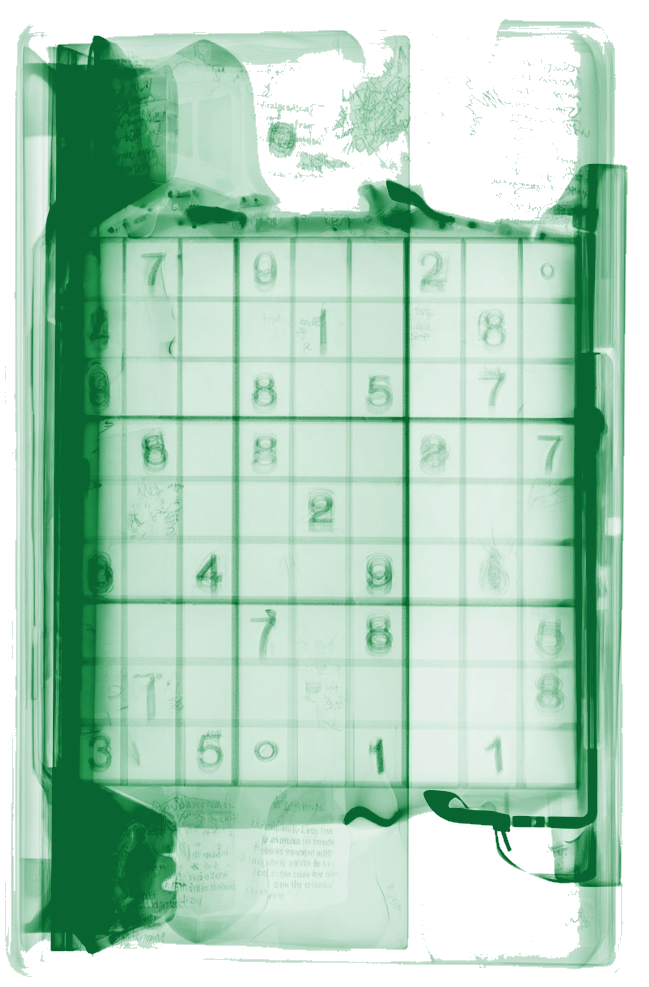 Sudoku book, x-ray